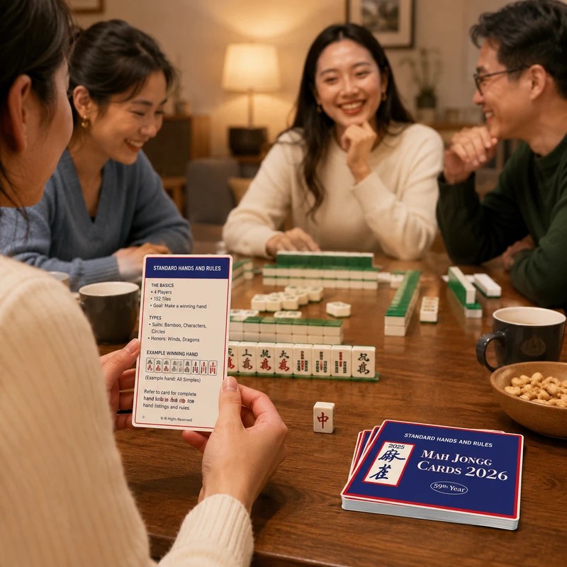 Mahjong Rules Reference Card for Beginners – Tabletop Quick Guide