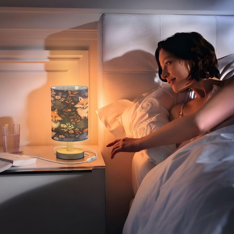 GOODOLD Cute Foxes LED Table Lamp - Modern Minimalist Bedside