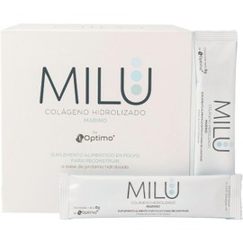 MILU | Colágeno Hidrolizado Marino - Granulado | Suplementos Alimenticios Sin Saborizante - Sin Olor - Sin Azúcar | Piel, Cabello y Uñas | 30 sobres individuales de 8 g (1 caja)