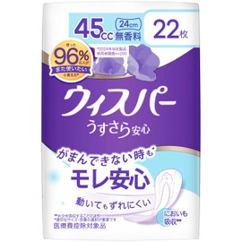 Whisper Silly Safe 1.6 fl oz (45 cc), 22 Pieces, Unscented (Absorbent Napkins, Urine Leak Pads for Women) [Small Quantity]