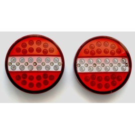 2 x 12 V Universal LED Hamburger Stop Tail Light Truck Trailer Chassis Caravan Tipping Trough