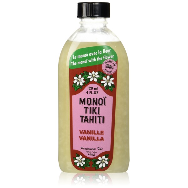 Monoi Tiare Tahiti Tipanie Scented Coconut Oil With Vanilla - 4 Oz