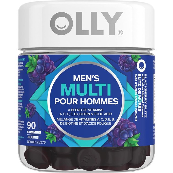 OLLY Men's Multi Gummy Supplement with no artificial flavours and