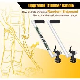 Weed Eater Handle Extension Back Saver, Ergonomic String Trimmer Handle with Shoulder Strap, Weed Wacker Handle Trimmer Grip for Lawn Care, Yard, Landscaping, Trimming (17")