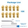 MMOBIEL MMOBIEL 10 Pcs 0.2mm Brass MK8 3D Printer Nozzles