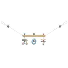 Selecta 64016 Star Wooden Pram Chain Bellybutton 63 cm Multi-Coloured