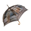Meerkat Umbrella with Wooden Handle, Automatic Umbrella, Stick Umbrella, beige