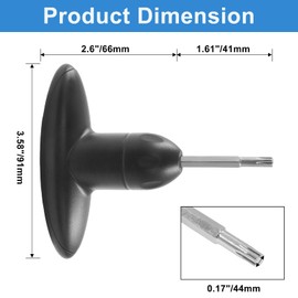 OSVJE 1 Pack Adjustable Golf Torque Wrench, Ergonomic Plastic Handle Golf Tool Stainless Steel Driver Tool, Portable Golf Club Adjustment Head Tool for Golf Club Driver Equipment（Black ）