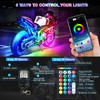 LD DARKEAGLE 8PCS Segmented Motorcycle LED Lights Kit with Brake