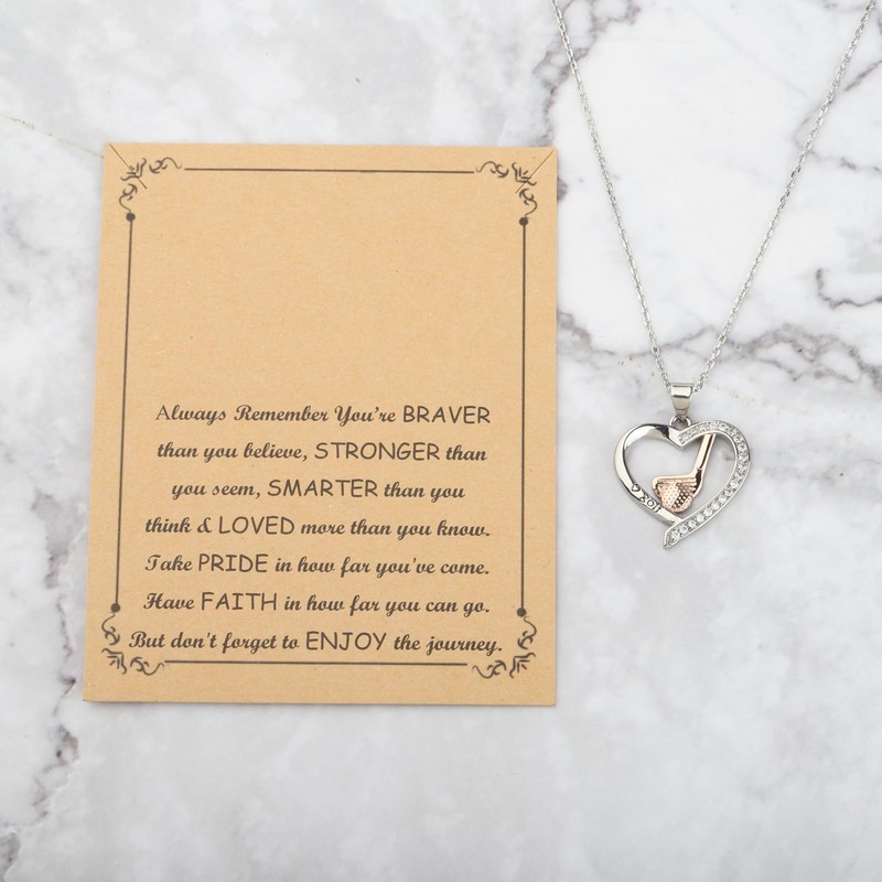 ENSIANTH Golf Necklace for Women Golf Bracelet Golf Gifts Golf