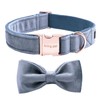 ARING PET Bowtie Dog Collar,Velvet Dog Collars with Detachable Bowtie,
