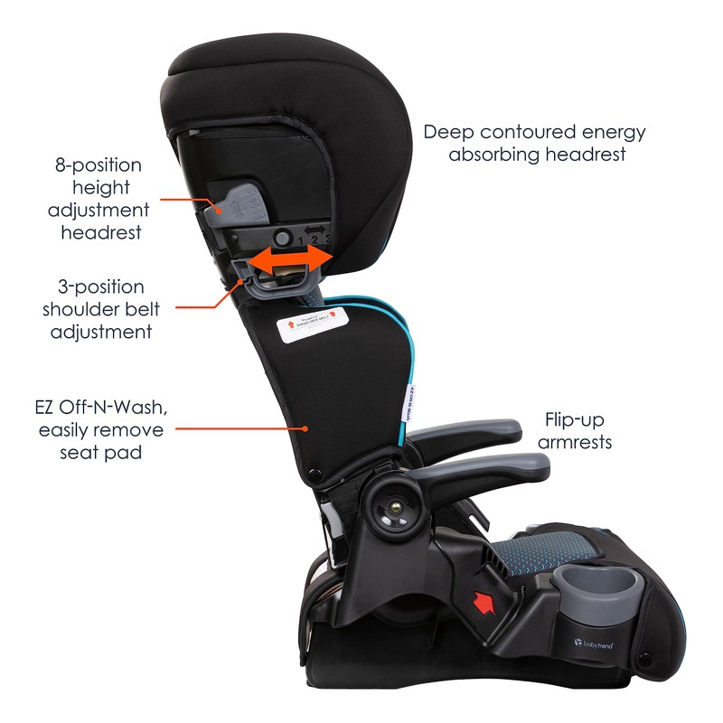 Baby Trend Protect 2-in-1 Folding Booster Car Seat, Aqua Tech