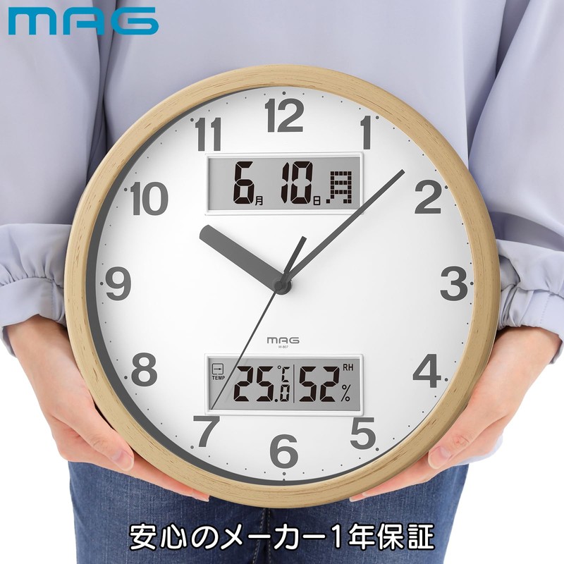 MAG W-807A N-Z Noah Precision Wall Clock, Analog, Stylish, Interior,