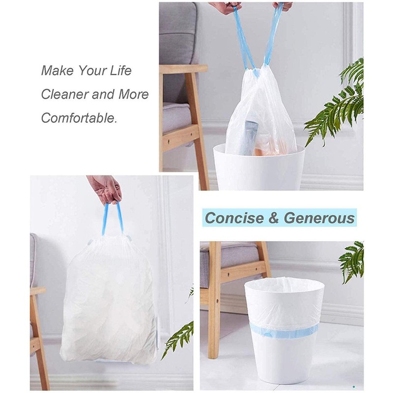 Small Trash Bags 3.5 Gallon, 100 Pcs Bathroom Garbage Bags,