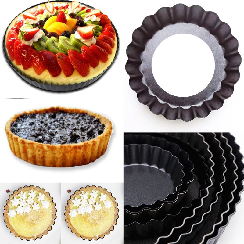 6 Pack Mini Tart Pans, Commercial Grade Non Stick Removable
