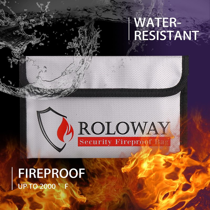 Small Fireproof Bag (12.7 x 20.3 cm), Fireproof Money Bag