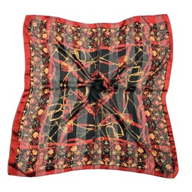 Ladies Paisley Floral Animal Print Big Square Scarf Scarves Head Face Cover Satin Silk (Print 12)