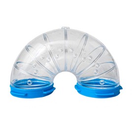 Ferplast Hamster Cage Play Tube | U-Turn Tunnel, 5.98L x 3.22HW with a 2.4 Diameter - Inches, Clear (84806099US1)