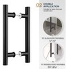 EaseLife 12" Push Pull Door Handle,Double Sided H Shape Sliding