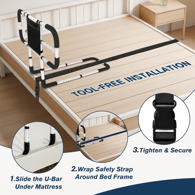 Bed Rails for Elderly Adults Safety, 350 lbs Adjustable Width