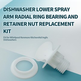 Dishwasher Lower Spray Arm Radial Ring Bearing and Retainer Nut Replacement Kit for Whirlpool Kenmore KitchenAid Inglis Dishwashers 9742945 9742946, WP9742945 AP3044826 PS402230 EA402230 AH402230