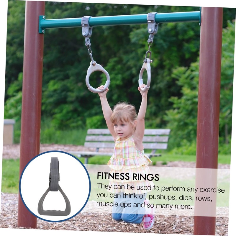 KOMBIUDA 2 Pcs Adjustable Gymnastic Rings with Thick Straps Premium