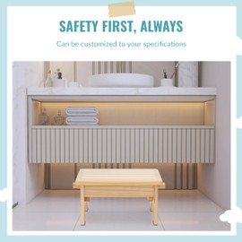 Dream On Me Ease-Up Adjustable Nursing Footrest in Natural, Made of Sturdy Pinewood, Lightweight, Easy to Assemble