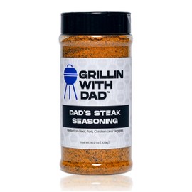 Grillin With Dad Steak Seasoning - Great Tasting Beef Seasonings - Contains Herb, Garlic and Spices - Best Steak Seasoning for Grilling & Smoking