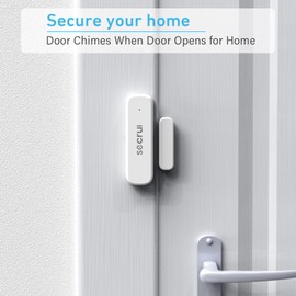 SECRUI Door Chime, Door Sensor Chime with Adjustable Volume, Easy Installation, 400ft Range, 52 Chimes, M508+D7 Door Open Chime for Business/Home When Entering,White