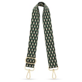 TANOSII Wide Purse Strap Adjustable Replacement Shoulder Crossbody Strap Handbag Strap Green Peafowl