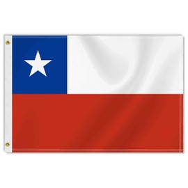 2×3 FT Chile Flag,Medium 60×90 CM Chileans Outdoor Banner,100D Decor,Doube Side Printing For Patio Garden With Brass Gromment