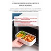 Lonchera De Acero Inoxidable Caja De Almuerzo Con Separadores (BLANCO)