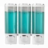 Ribech Soap Dispenser, 3 Chamber 300mL Shampoo and Conditioner Dispenser