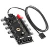 ELECTOP PC Chassis Fan Hub CPU Cooling HUB 10 Port