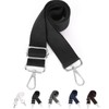 Iridsmole Black Bag Strap, Wide Shoulder Bags Strap 3.8cm, Adjustable