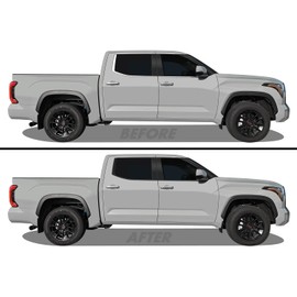 SlickMod Chrome Delete Blackout Vinyl Overlay for 2022-2024 Toyota Tundra Window Trim (Matte Black)