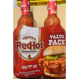 Frank's RedHot FRANKS RED HOT ORIGINAL Cayenne Pepper Sauce VALUE PACK - 2 PACK 25 oz Bottles