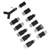 12Pcs USB2.0 Adapter 3.5mm 2 in 1 Audio Adapter Converter