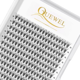 QUEWEL Cluster Lashes 240Pcs Individual Lashes 20D 0.07C Curl 14mm Knot-Free Lash Extensions Clusters Lashes Soft&Natural False Eyelashes Individual DIY Eyelash Extension at Home(20D 0.07C 14)