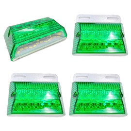 Meliore 4pcs Universal LED Side Marker 24V Truck Decor Downlight Lamp Shoulder Light Waterproof Tail Under Set Dress Up Custom Large Car Green