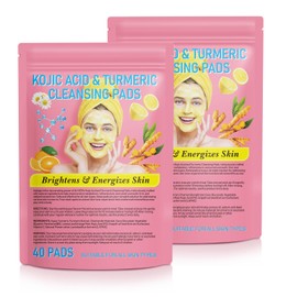 Turmeric Cleansing Pads,Turmeric Face Scrub Pads - Dark Spot Cleansing & Exfoliation (80 PCS)