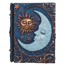 ICE ARMOR 7.5" Long Celestial Sun & Moon Notebook Statue Sculpture Ornament Decoration Home/Room Decor Ideas for Housewarming, Holidays and Birthdays Great Collectible Addition