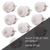 Knober 10 pieces in white ALBA white, decorated, stainless steel
