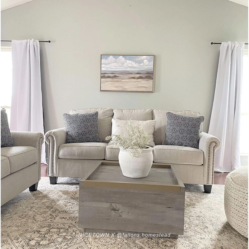 NICETOWN Pure White 100% Blackout Lined Curtains, 2 Thick Layers
