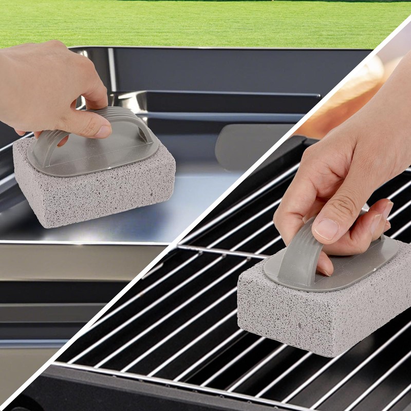 EILYGK 4 Pack Grill Brick with Handle, Pumice Stone for