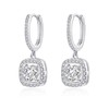 Josfeva 925 Sterling Silver Hoop Earrings with Pendant, Square Ear
