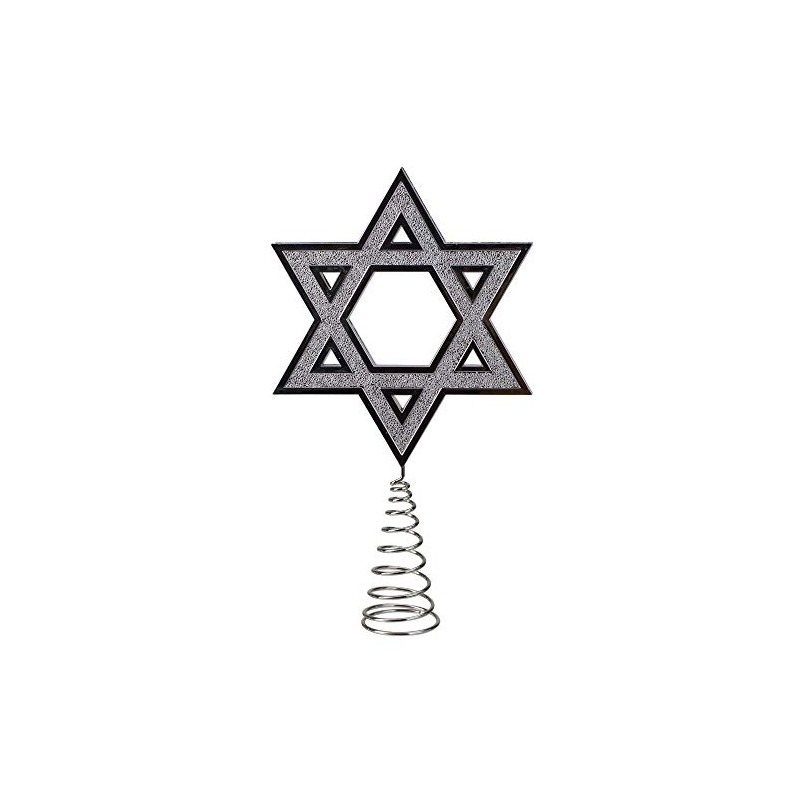 9-Inch Plastic Silver Hanukkah Tree Topper
