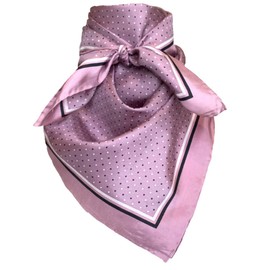 Wyoming Traders Mauve Cowboy Multi Polka Dot Silk Scarf Mauve
