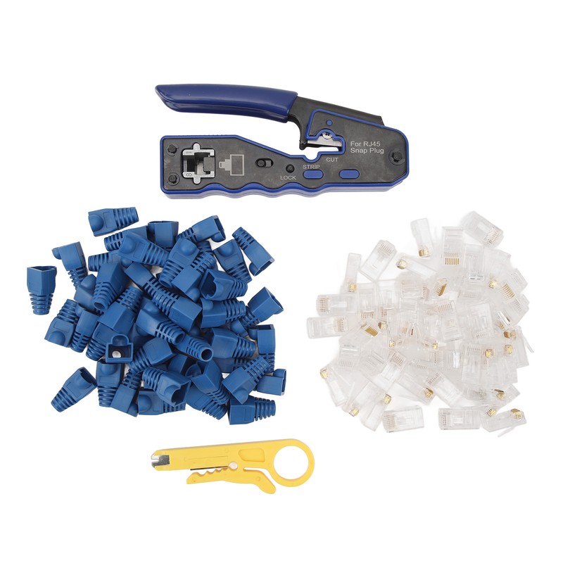RJ45 Crimping Tool Multifunctional Ethernet Crimper Cutter Stripper for Cat5