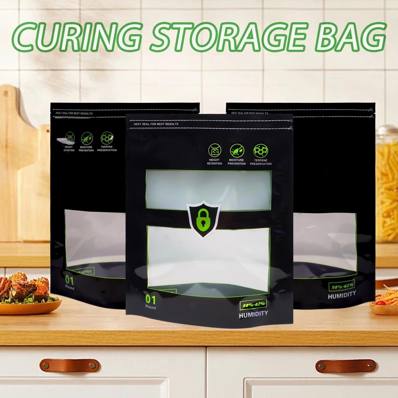 Samvitral 5 Pcs 1LB Storage Terp Bags 58%-62% RH 2-Way